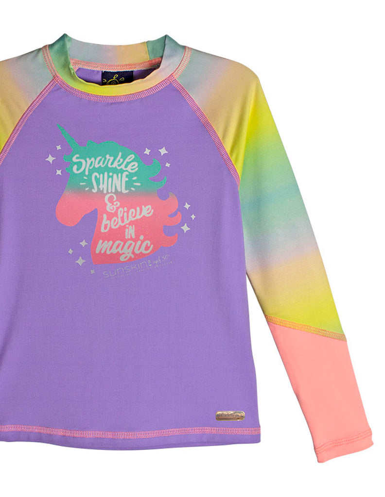 Rashguard con protección solar UPF 50+ para niña
