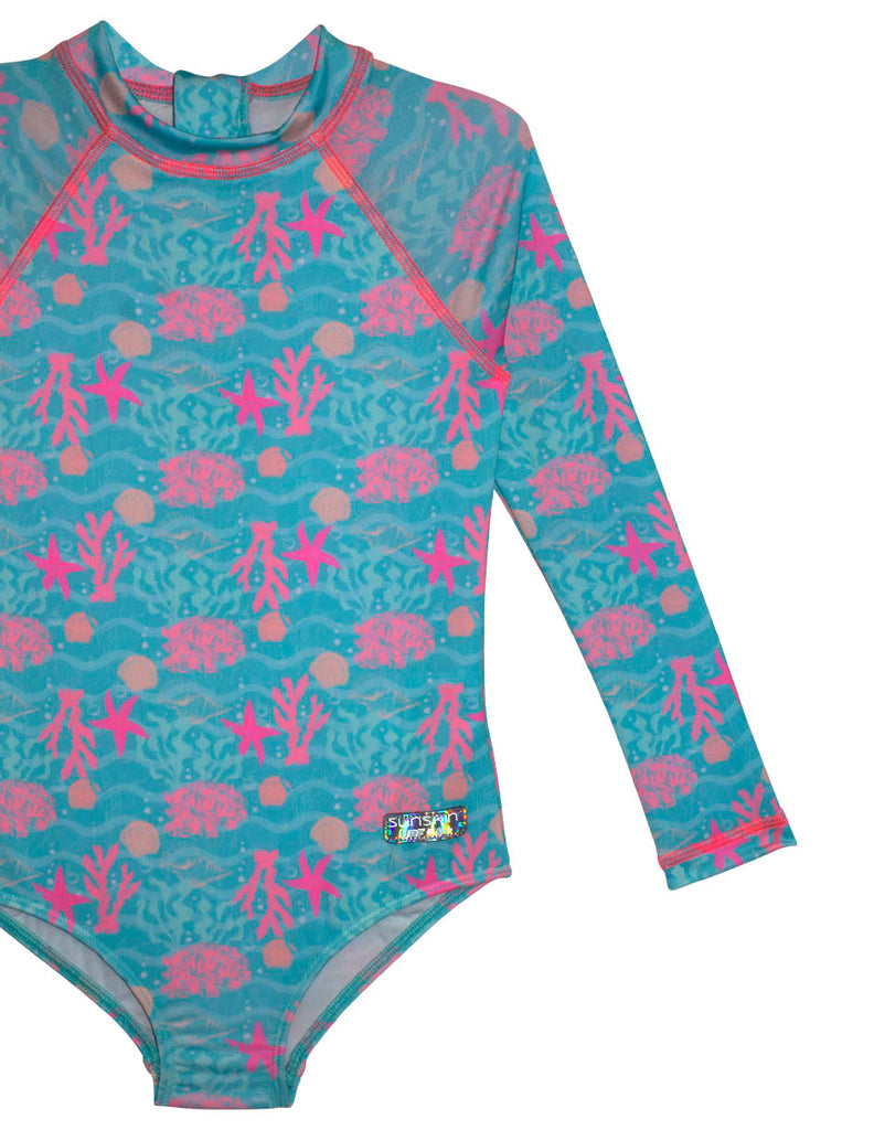 Body bikini para niña con protección solar UPF 50+